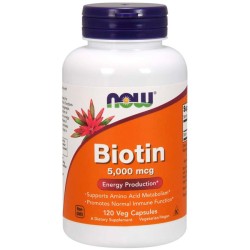 Biotina 5000 (120 cápsulas) - Now Foods
