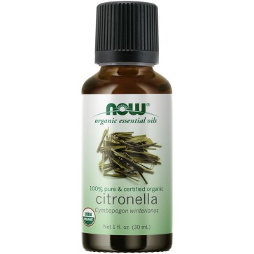 Citronella, Certified Organic - 1 oz. Now Organic Essential Oils