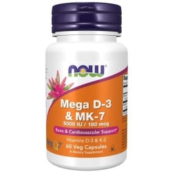 MEGA D3 & MK-7 60 VCAPS Now foods