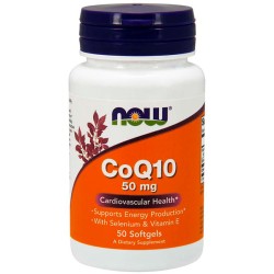 CoQ10 50mg (50 softgels) - Now Foods