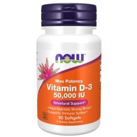 Vitamina D3 50.000 IU (50 Softgels) - Now Foods