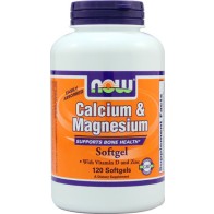 Calcium & Magnesium (Cálcio e Magnésio) 120 Softgels - NOW Foods