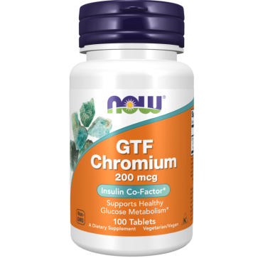 GTF Chromium, 200 mcg, 100 Tablets Now foods Now