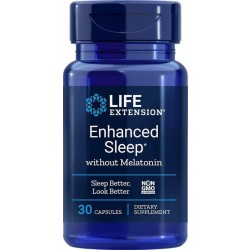 Enhanced Sleep with Melatonin 30 veg caps Life Extension Life Extension