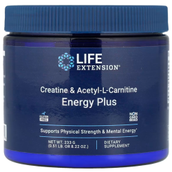 Creatine & Acetyl-L-Carnitine Energy Plus 233g Life Extension Life Extension