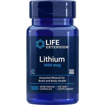 Lithium  1000mg 100 vcaps LIFE Extension Life Extension
