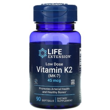 Vitamin K2 MK-7 45 mcg, Low Dose 90 softgels Life Extension Life Extension