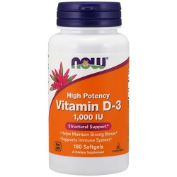 Vitamina D-3 1000IU (180 softgels) Now Foods