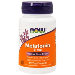Melatonin 5mg (60 caps) - Now Foods