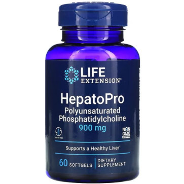 HepatoPro Polyunsaturated Phosphatidylcholine 900 mg, 60 softgels Life Extension