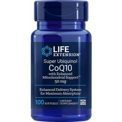 Super Ubiquinol CoQ10 with Enhanced Mitochondrial Support 50 mg, 100 softgels Life Extension Life Extension