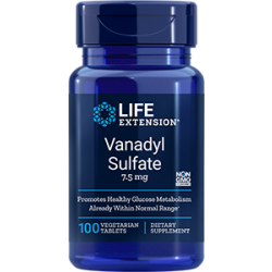 Vanadyl Sulfate, 7.5 mg, 100 vegetarian tablets Life Extension