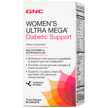 Women's Ultra Mega Diabetic Support (90 caps) - GNC