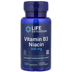 Vitamin B3 Niacin 500 mg, 100 capsules Life Extension Life Extension