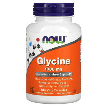 Glycine 1,000 mg (100 Veg Capsules) - Now foods Now