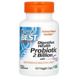 Digestive Health, Probiotic 2 Billion with LactoSpore, 133 mg , 60 Veggie Caps Doctor's Best Doctor's Best