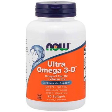 Ultra Omega 3-D (90 softgels) - Now Foods