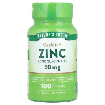 Nature's Truth, Zinc, Chelated , 50 mg, 100 Tablets Nature's Truth