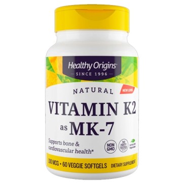 Vitamina K2 Mk7 100mcg (60 caps) - Healthy Origins