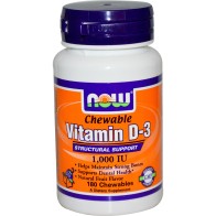 Vitamina D-3 1,000 IU - Now Foods - 180 chewables 