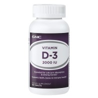 Vitamina D-3 2000 IU - 180 Cápsulas - GNC