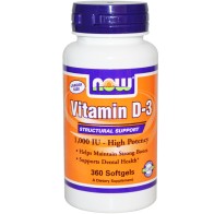 Vitamina D-3 1,000 IU - Now Foods - 360 Softgels