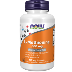 L-Methionine, 500 mg, 100 Capsules Now foods Now