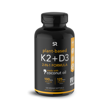 Vitamina K2 + D3 100mcg K2. 125mg D3 60s SPORTS Research Sports Research