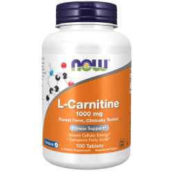 L-Carnitine, 1000 mg, 100 Tablets Now foods Now