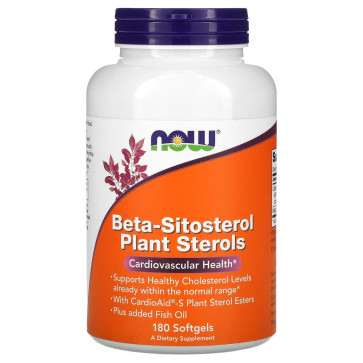 Beta-Sitosterol Plant Sterols (180 Softgels) - Now foods Now