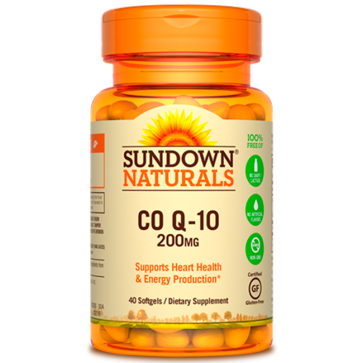 Co Q-10 200mg (40 softgesls) - Sundown Naturals