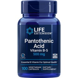 Pantothenic Acid, Vitamin B-5, 500 mg, 100 Vegetarian Capsules Life Life Extension