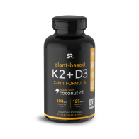 Vitamina K2 + D3 100mcg K2. 125mg D3 60s SPORTS Research