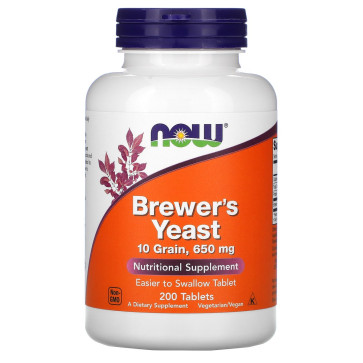Brewer's Yeast, 650 mg, 200 Tablets Now Now