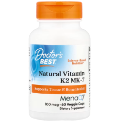 Doctor's Best, Natural Vitamin K2 MK-7, 100 mcg, 60 Veggie Caps Doctor's Best