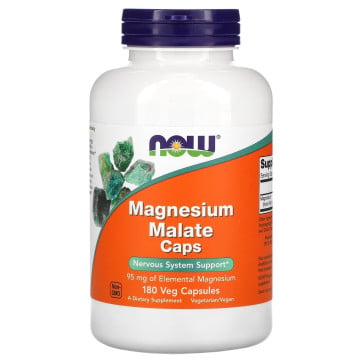 Magnesium Malate Caps 180 Veg  Now Now