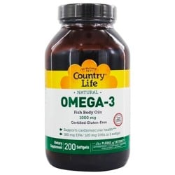 Ômega 3 1000mg - 200 softgels - Country Life