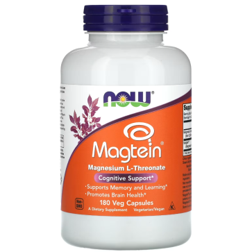 Magtein Magnesium L-Threonate, 180 Veg Capsules Now foods Now