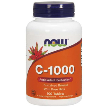 Vitamina C-1000 Susteined Release (100 Tablets) - NOW Foods NOW