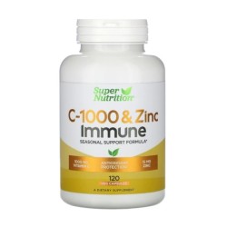 Vitamina C 1,000 and Zinc Immune 120 vcaps Super Nutrition