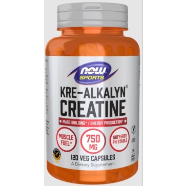 Kre-Alkalyn(R) Creatine 750 mg  120 caps  Now foods NOW Sports