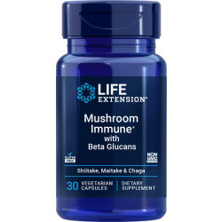 Mushroom Immune with Beta Glucans, 30 Vegetarian Capsules Life Extension Life Extension