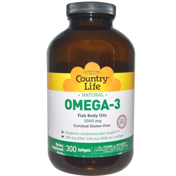 Ômega 3 1000mg - 300 softgels - Country Life