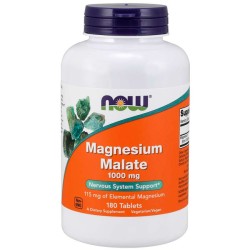 Magnesium Malate 1000mg (180 tabletes) - Now Foods