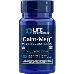 Calm-Mag Magnesium Acetyl Taurinate (30 Vegetarian Capsules) - Life Extension Life Extension