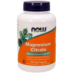 Magnesium Citrate (120 cápsulas) - Now Foods