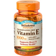 Vitamina E 1000 IU DL-ALPHA & D-ALPHA 55 softgels - Sundown Naturals