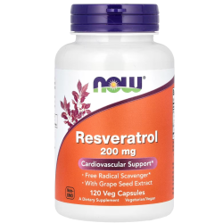 Resveratrol, 200 mg, 120 Veg Capsules Now foods Now