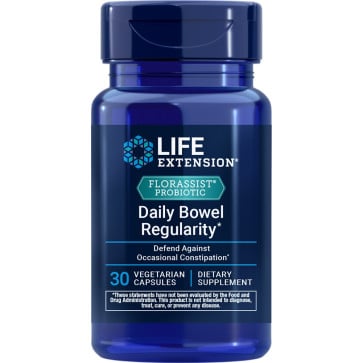 Life Extension, Florassist Probiotic, Daily Bowel Regularity, 30 Vegetarian Capsules (57.5 mg Per capsule) Life Extension