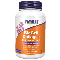 BioCell Collagen, Hydrolyzed Type II, 120 Veg Capsules Now foods Now